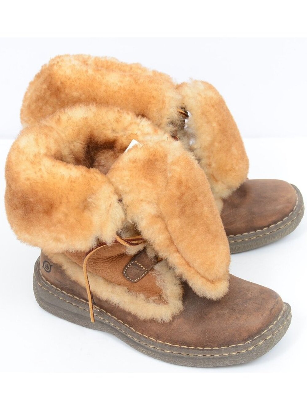 Born Nome Leather Shearling‎ Lace-Up Winter Mid-Calf Convertible Boot Women's 8 - Picture 12 of 15